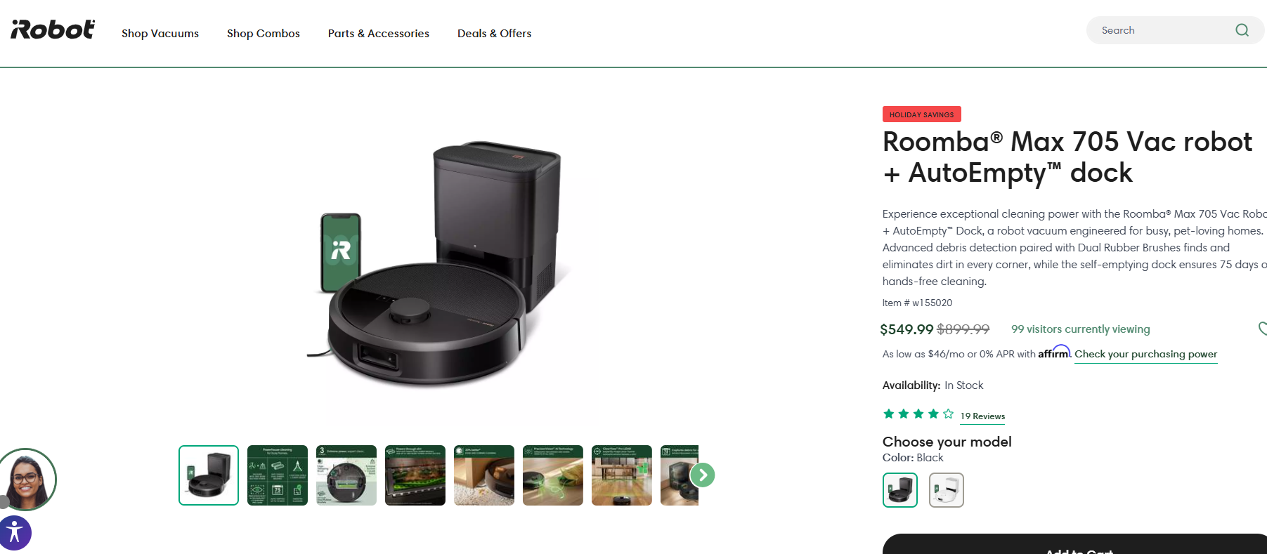 iRobot Roomba Max 705 Vac