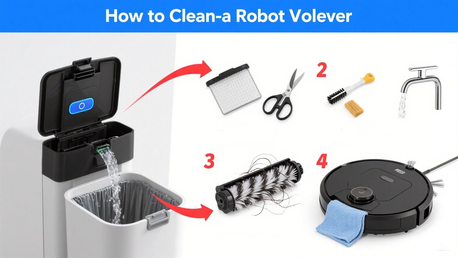 Wie reinige ich einen Roboter -Staubsauger?