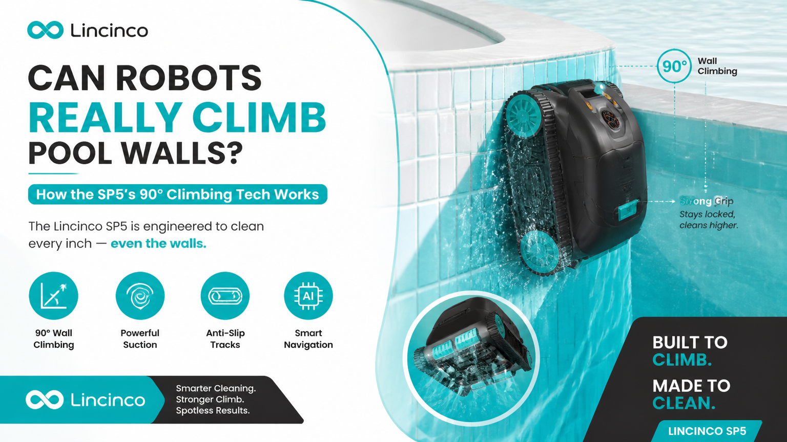 Können Roboter tatsächlich Poolwände erklimmen? So funktioniert die 90°-Klettertechnologie des SP5